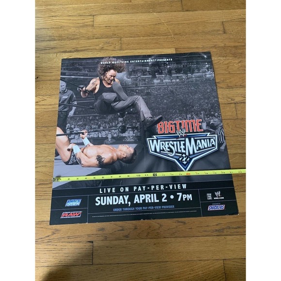 WWE Wrestling Undertaker WRESTLEMANIA 22 Subway Poster 21X21 Inches - Picture 3 of 3